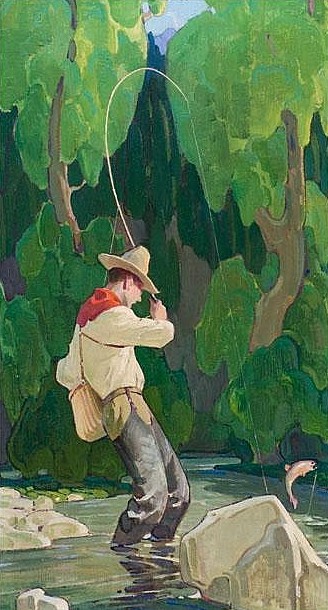 Fisherman In A Stream