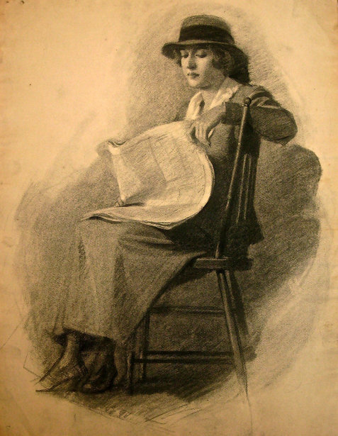 Elegant Woman Reading