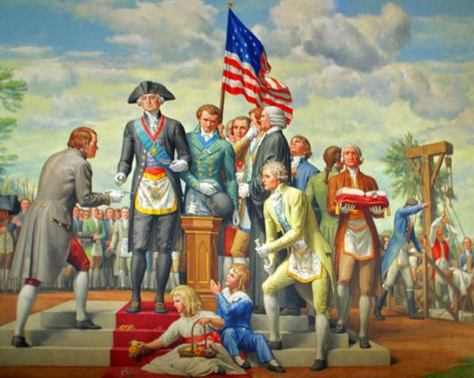 George Washington Laying The Cornerstone Of The United States Capitol