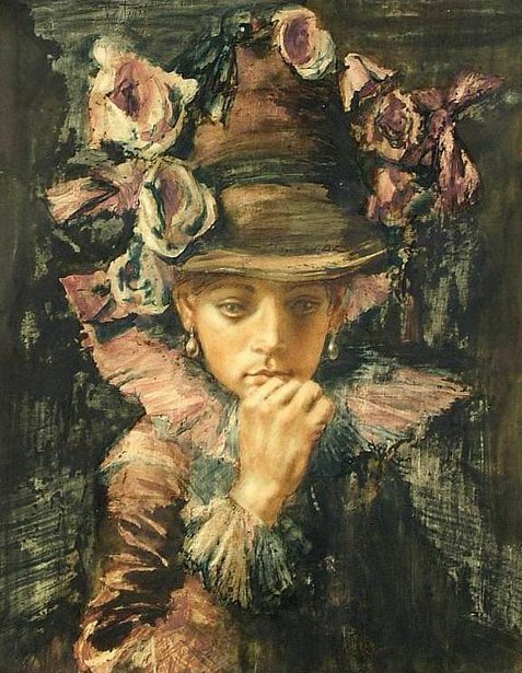 Woman In Flowered Hat