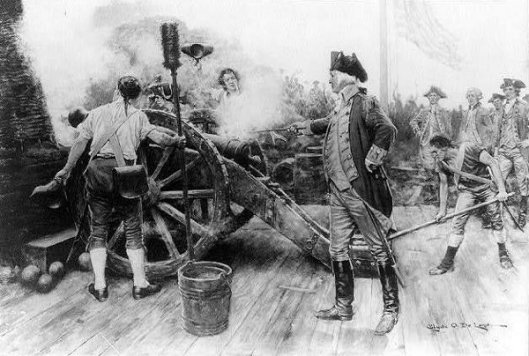 Washington Firing First Gun At Yorktown