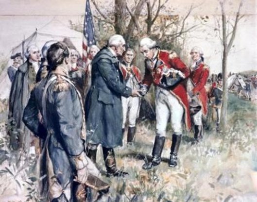 Surrender Of British General John Burgoyne At Saratoga