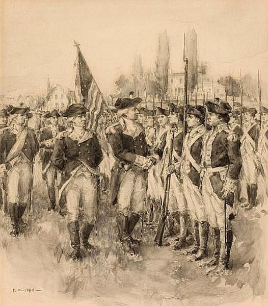 Washington With His Troops