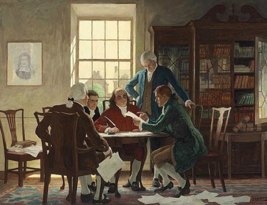 Drafting The Declaration Of Independence, 1776